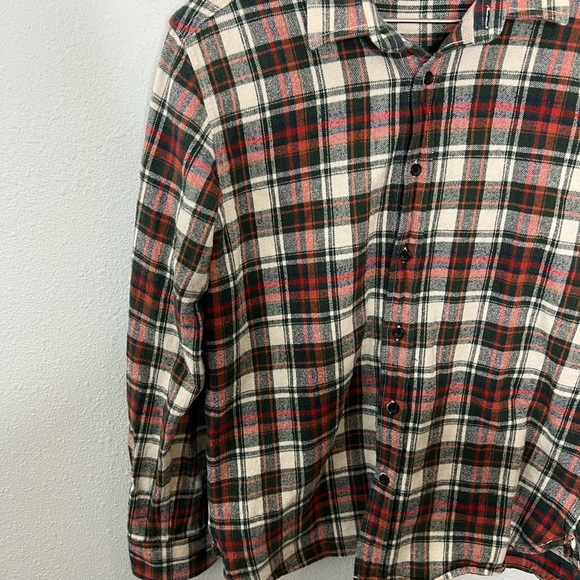 Knowledge Cotton Apparel Big Checked Heavy Flannel Button Up Shirt - Picture 3 of 6